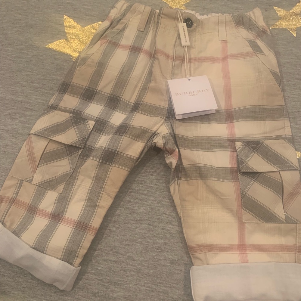 Burberry kids Unisex plaid pants 18 month